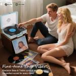 Bluetooth Portable Vinyl Record Player with Speakers