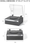 Crosley Bluetooth Vinyl Record Player with LED Lights