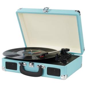 Portable Vintage Vinyl Record Player with Speakers