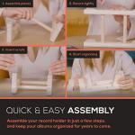 KAIU Vinyl Record Storage Holder for 30 Albums