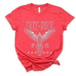 Retro Rock Band Eagle Graphic Tee for Women