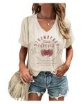 Vintage Women’s Rock Band V-Neck Shirt