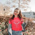 Retro Rock Band Eagle Graphic Tee for Women