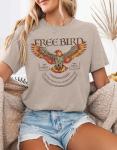 Vintage Free Bird Graphic Tee for Women