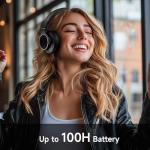 Rumoon Over Ear Bluetooth DJ Headphones, Black