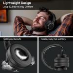 Rumoon Over Ear Bluetooth DJ Headphones, Black