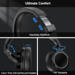 Rumoon Over Ear Bluetooth DJ Headphones, Black