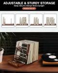Vinyl Record Stand for 50 LPs with Grooves