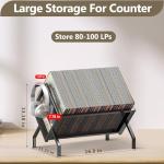 RUILALIFE Metal Vinyl Record Storage Rack