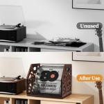 Wooden Vinyl Record Storage Holder for 70+ Albums