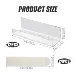 PEUTIER 12-Pack Acrylic Vinyl Record Wall Shelves