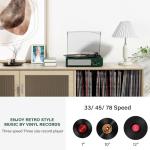 Bluetooth Turntable with Built-in Speakers - Emerald Green
