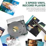 Bluetooth Turntable with Built-in Speakers - Emerald Green