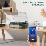 Bluetooth Turntable with Built-in Speakers - Emerald Green