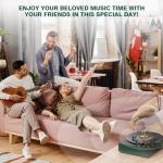 Bluetooth Turntable with Built-in Speakers - Emerald Green