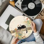 Qehuruxo Cat Slipmats for Vinyl Turntables