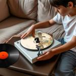 Qehuruxo Cat Slipmats for Vinyl Turntables