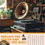 Kingdder 100 Pack Steel Phonograph Replacement Needles