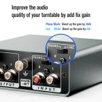 Bluetooth Turntable Preamp with RCA and Bluetooth Output