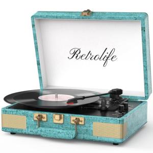 Retrolife Portable Bluetooth Vinyl Record Player