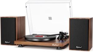 Bluetooth Turntable with Speakers and Magnetic Cartridge