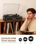 Bluetooth Vinyl Record Player with Built-in Speakers