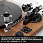 Bluetooth Turntable with Speakers and Magnetic Cartridge
