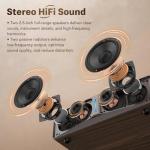 Vinyl Record Player with Stereo Speakers and Lights