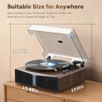 Vinyl Record Player with Stereo Speakers and Lights