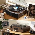 Vinyl Record Player with Stereo Speakers and Lights