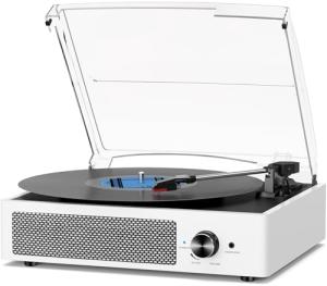 Vintage Bluetooth Record Player with Speakers