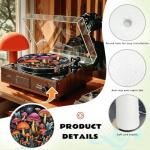 Glenlcwe Mushroom Slipmat for Vinyl Turntables