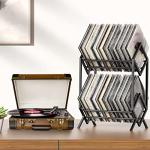 RUILALIFE 2-Tier Vinyl Record Storage Rack