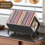 Vinyl Record Holder for 80-100 LPs, Black