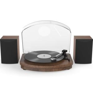 Bluetooth Vinyl Record Player with Dual Speakers