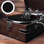 Black Vinyl Slipmat for Turntables - 12 Inch