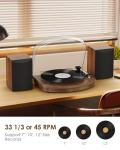 Bluetooth Vinyl Record Player with Dual Speakers