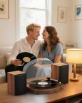 Bluetooth Vinyl Record Player with Dual Speakers