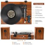 Bluetooth Vintage Turntable with External Stereo Speakers
