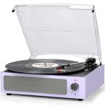 All-in-One Bluetooth Vinyl Record Player in Pale Purple