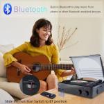 BIGMONAT Bluetooth Vinyl Turntable with Built-in Speakers