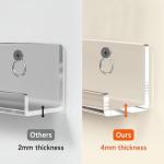 Clear Acrylic Vinyl Record Wall Mount Shelves - 6-Pack