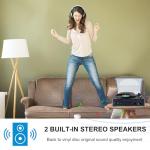 BIGMONAT Bluetooth Vinyl Turntable with Built-in Speakers