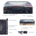 BIGMONAT Bluetooth Vinyl Turntable with Built-in Speakers