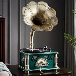 Vintage Bluetooth Gramophone Turntable for Vinyl Records