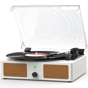 Bluetooth Vinyl Record Player with USB and Speakers