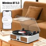 Bluetooth Vinyl Record Player with USB and Speakers