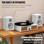 Bluetooth Vinyl Record Player with USB and Speakers