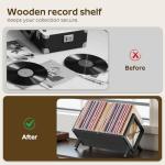 Vinyl Record Holder for 80-100 LPs, Black