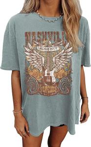 Nashville Music City Oversized Graphic T-Shirt